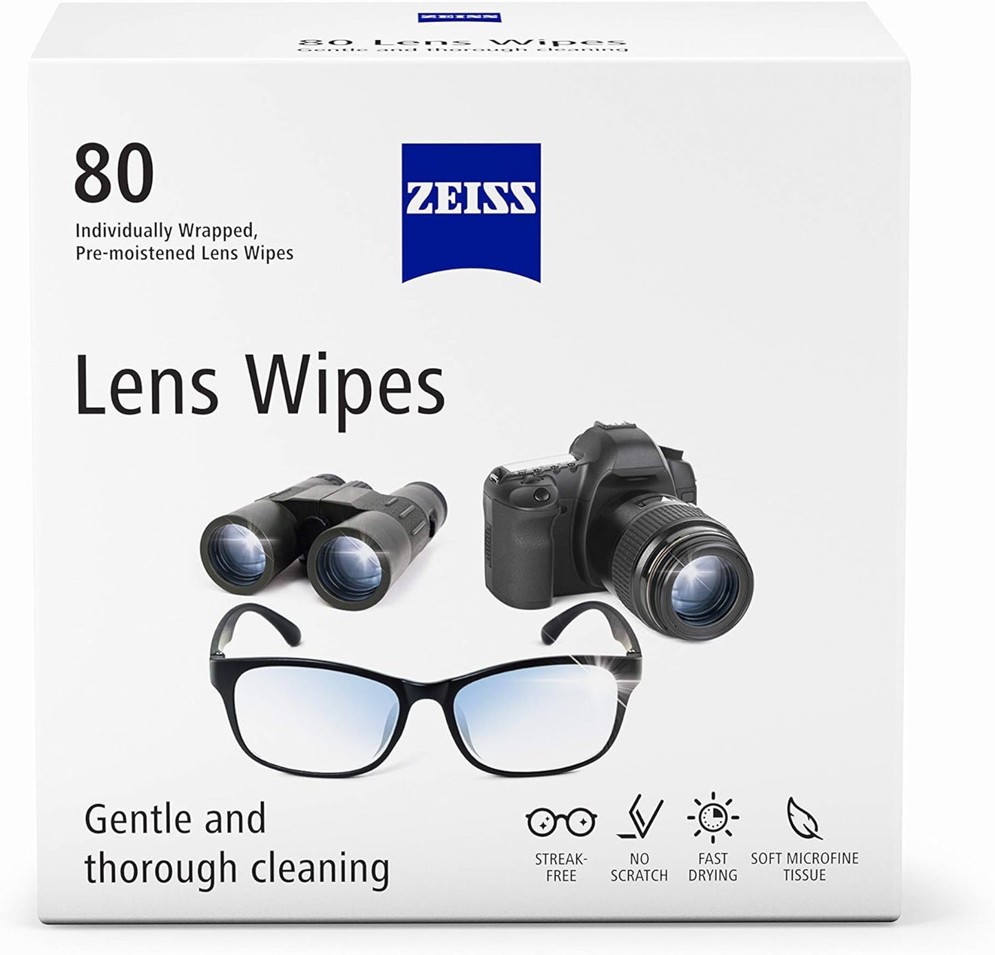 Zeiss Lens Wipes (80 Pack)