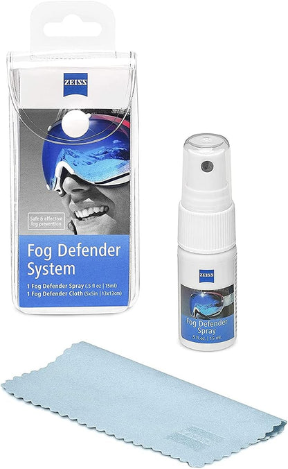 ZEISS Fog Defender System Anti-Fog Spray For Glasses - 1 Spray Bottle And 1 Microfiber Cloth