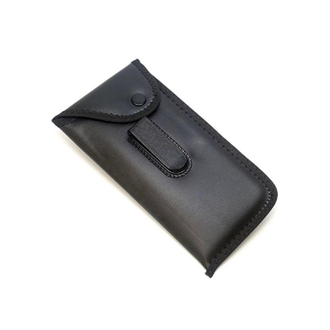 Black Flap Faux Leather Case